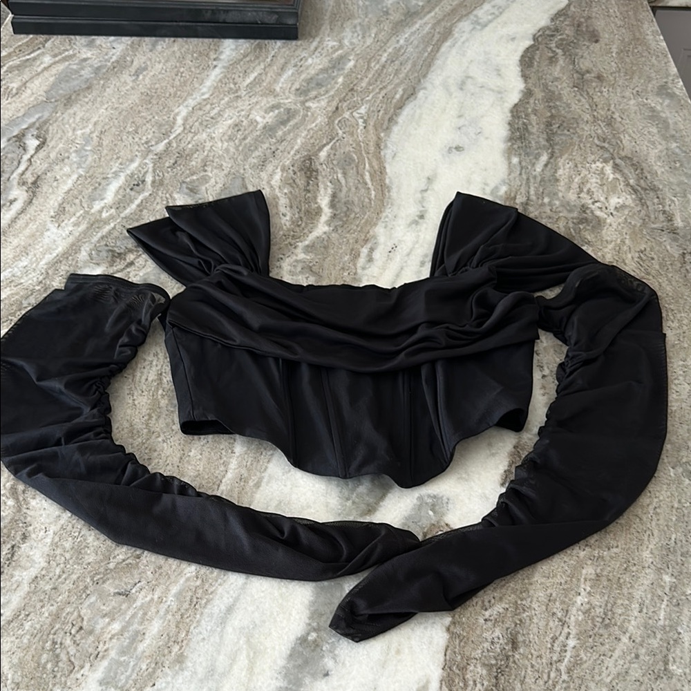 Elegant Black Women's Corset Top